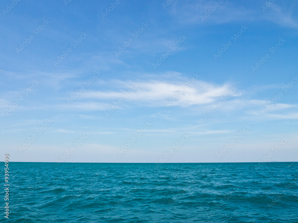 Tropical blue sky and sea