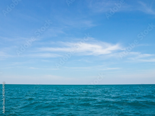 Tropical blue sky and sea