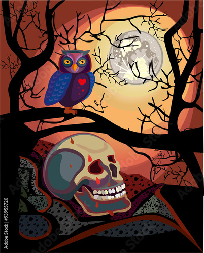 Notte di luna piena di Halloween
