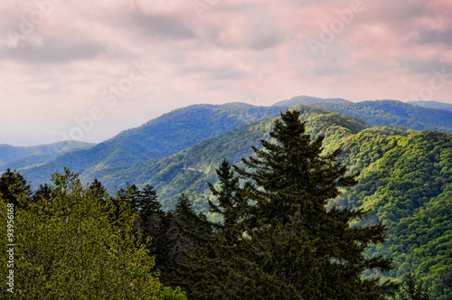 Views of the Great Smokey Mountains National Park USA 