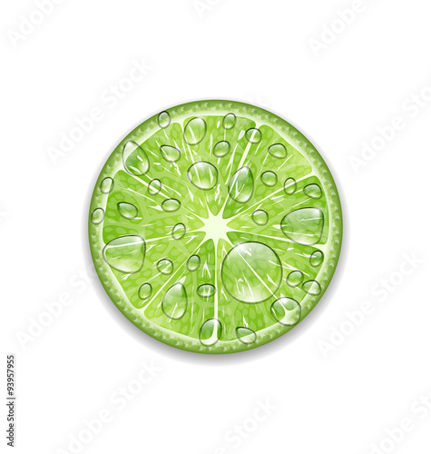 Lime with Transparent Droplets