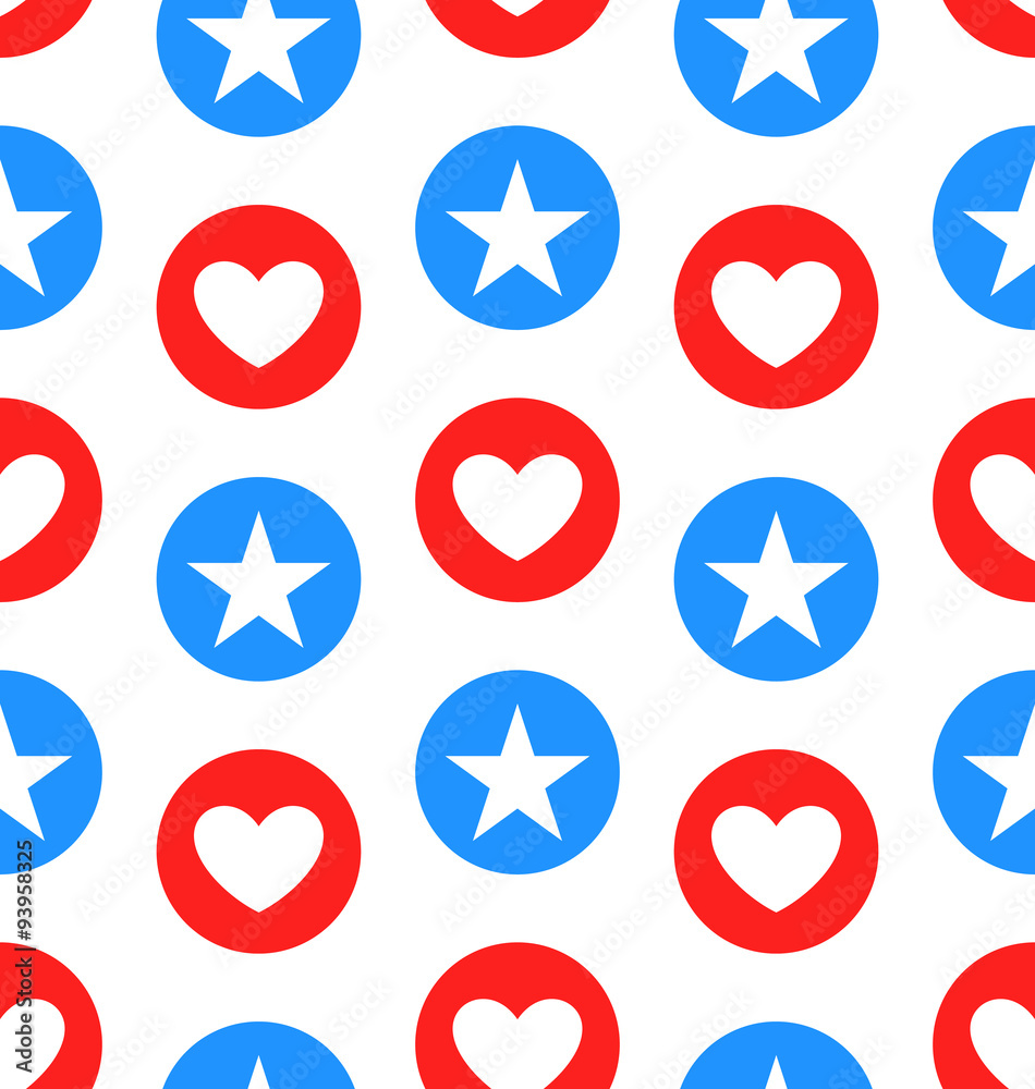Seamless Texture Star and Heart Seamless Texture Star and Heart