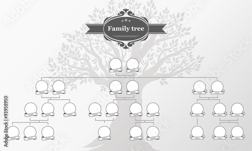 Genealogical tree of your family. photo