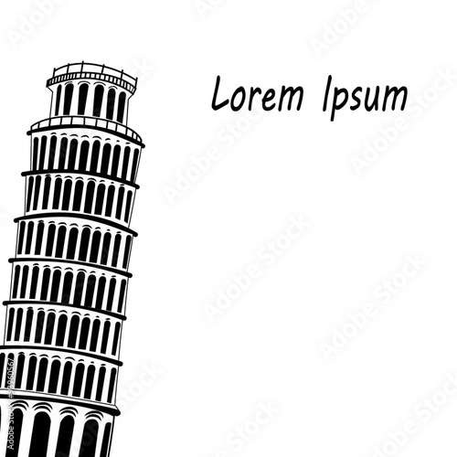 Sketch Pisa tower