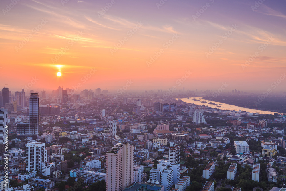 Bangkok cityscape in the morning