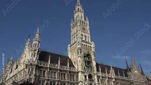 Munich Germany Marienplatz central square people tilt 4K 015 photo