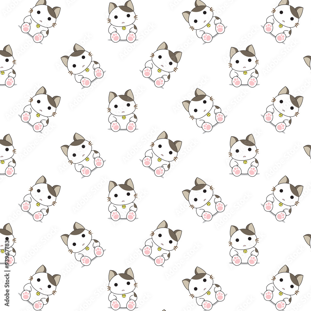 Cute Cartoon Cats Pattern. Cute Cartoon Cats Pattern.