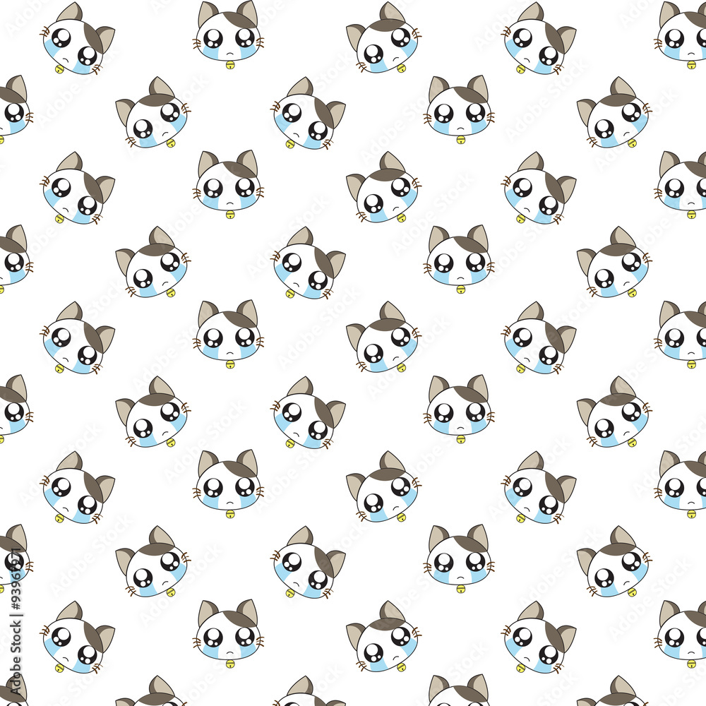 Cute Cartoon Cats Pattern. Cute Cartoon Cats Pattern.
