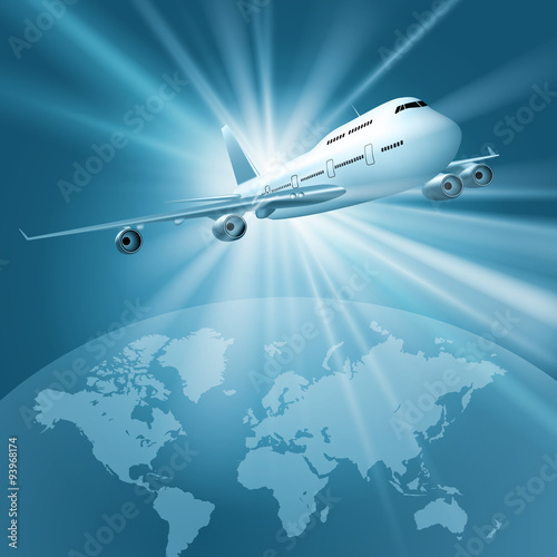 Airplane in the sky