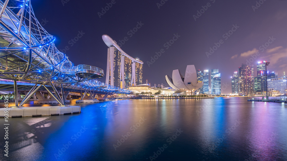 Naklejka premium Singapore city skyline