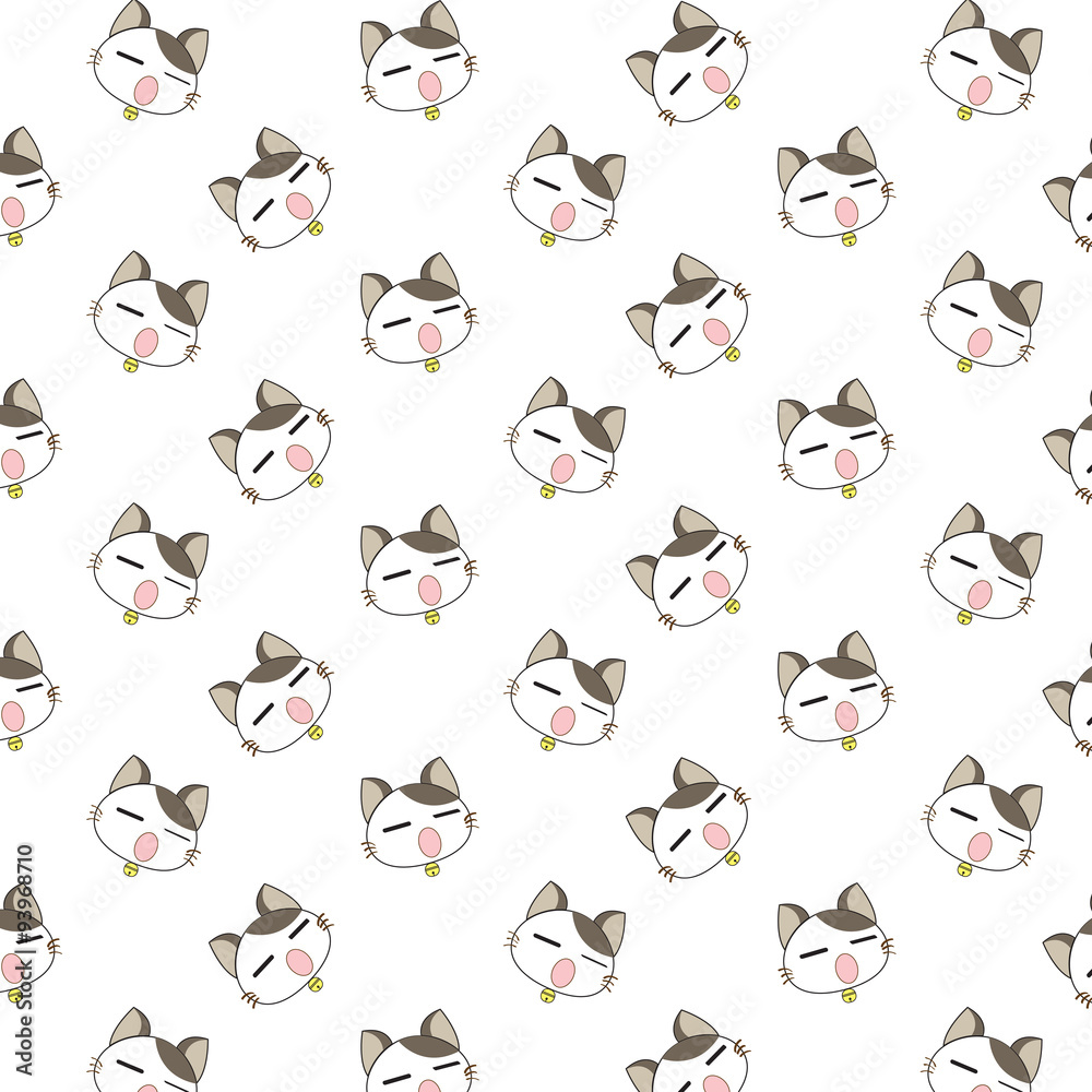 Cute Cartoon Cats Pattern. Cute Cartoon Cats Pattern.