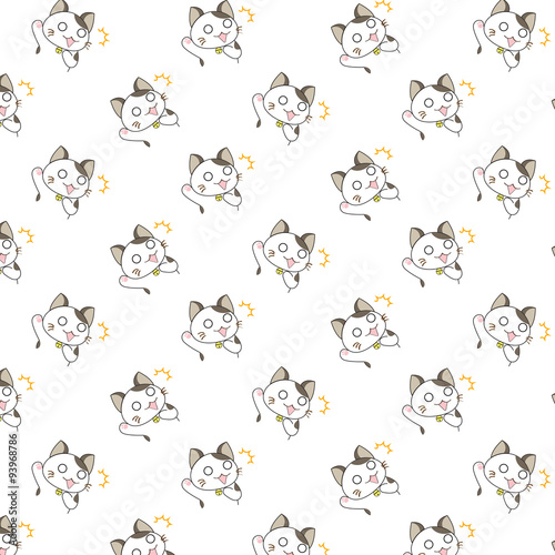 Cute Cartoon Cats Pattern.