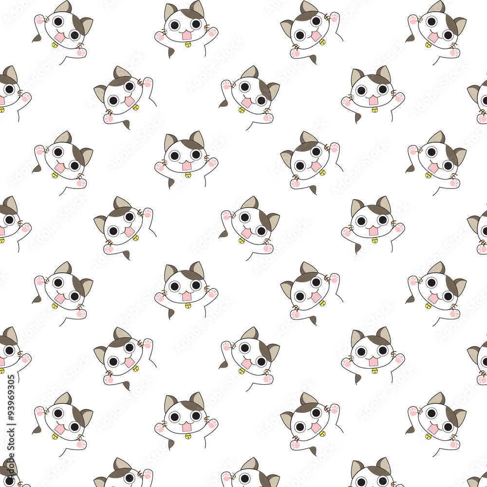 Cute Cartoon Cats Pattern. Cute Cartoon Cats Pattern.