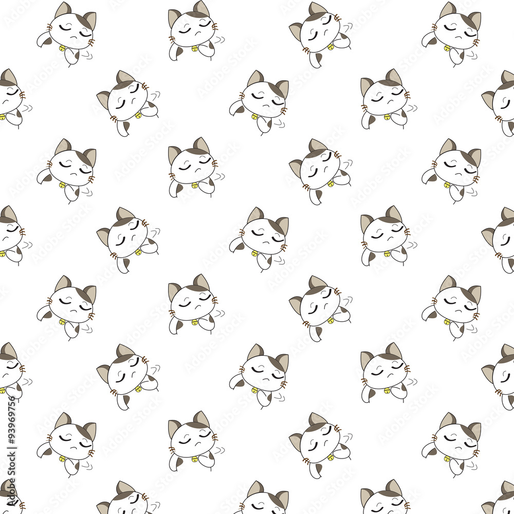 Cute Cartoon Cats Pattern. Cute Cartoon Cats Pattern.