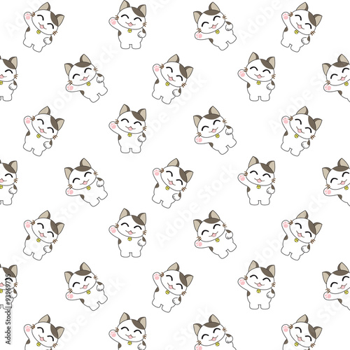 Cute Cartoon Cats Pattern.