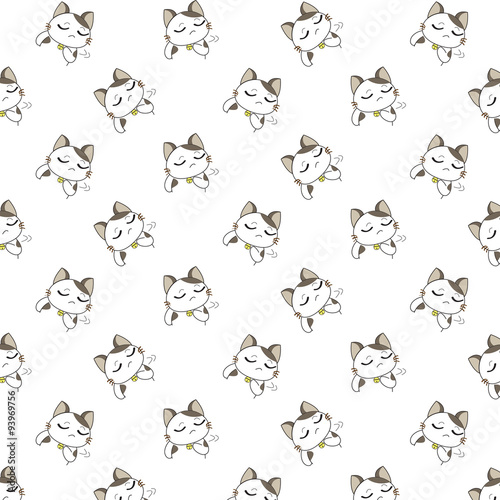 Cute Cartoon Cats Pattern.