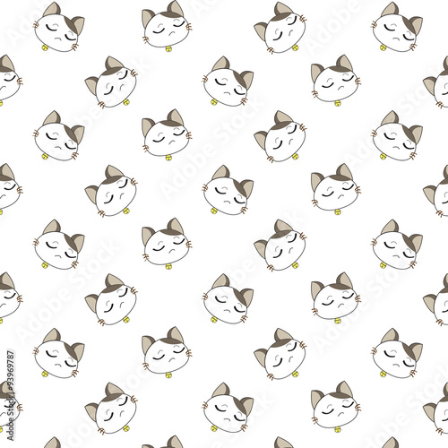 Cute Cartoon Cats Pattern.