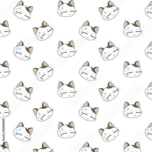 Cute Cartoon Cats Pattern.