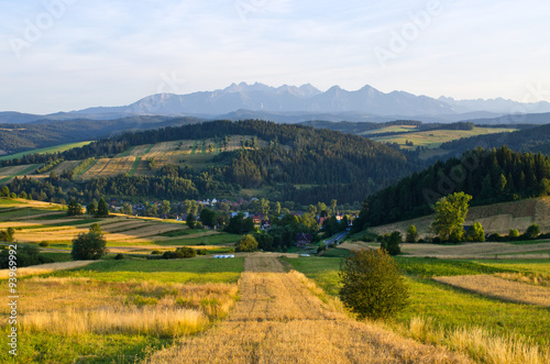 Tatra mountains in rural scene - Poland