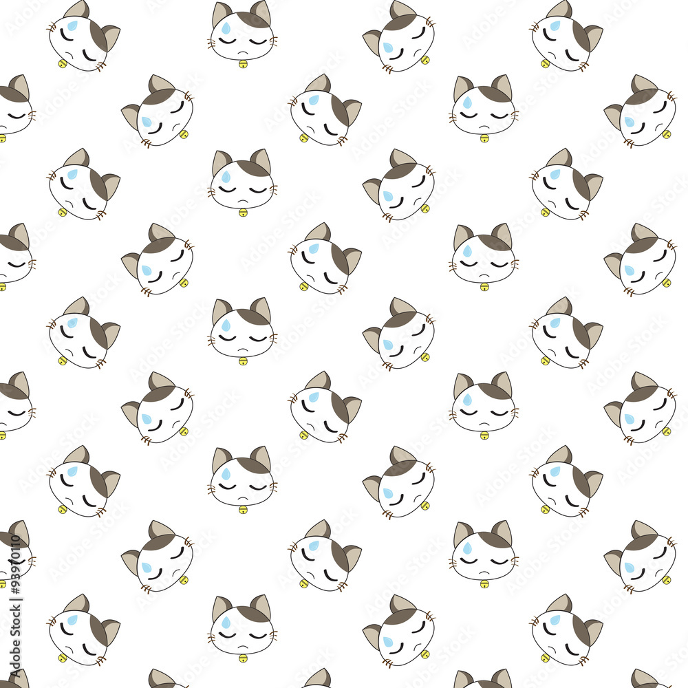 Cute Cartoon Cats Pattern.