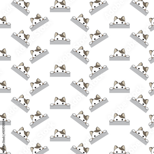 Cute Cartoon Cats Pattern.