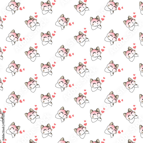 Cute Cartoon Cats Pattern.