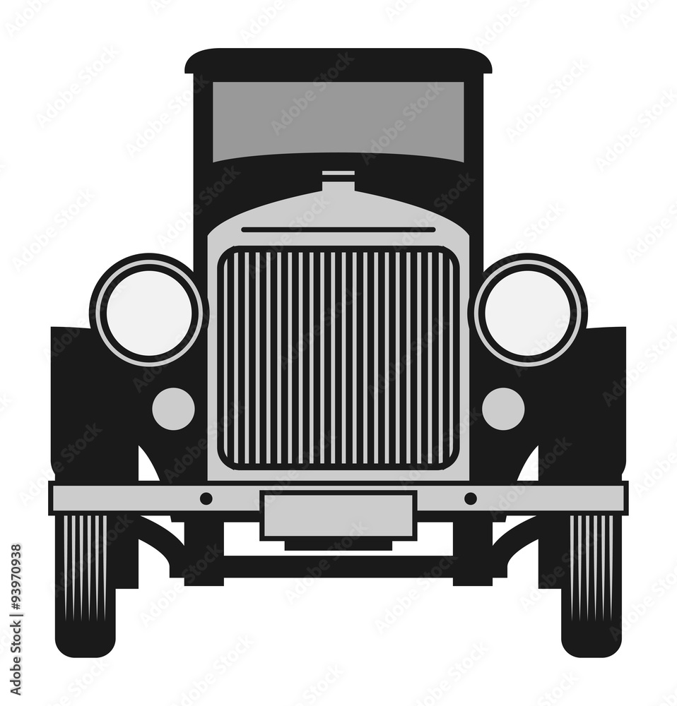 Fototapeta premium Vintage car, vector illustration