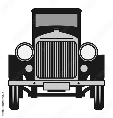 Vintage car, vector illustration