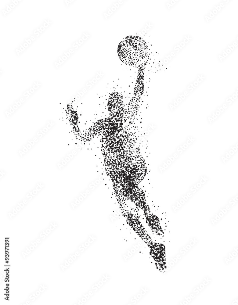 Fototapeta premium basketball player, silhouette