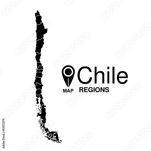 Regions map of Chile