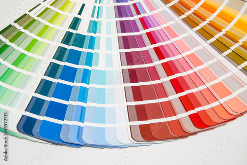 Rainbow color palette isolated on white