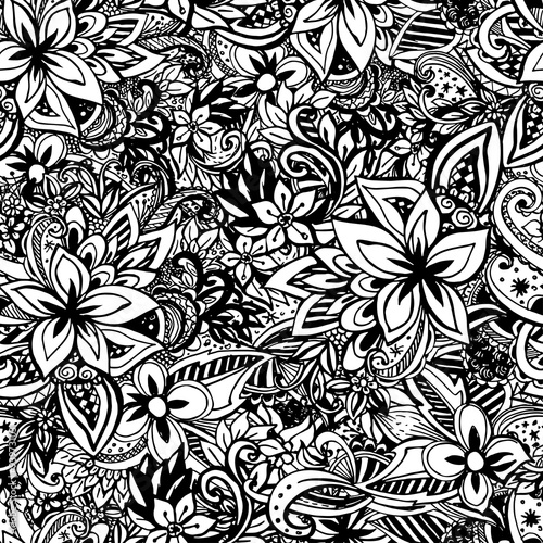 Uncolored hand drawn lined pattern