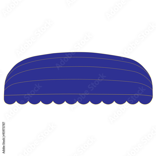 Blue awning