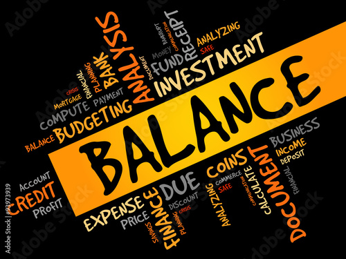 BALANCE word cloud, business concept