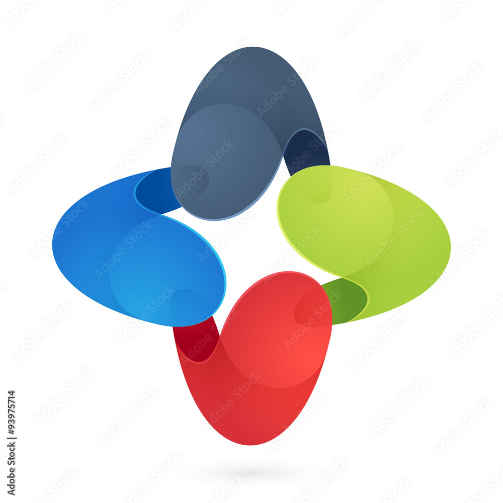 Abstract sphere logo. infinite rotation