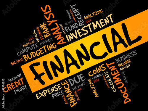 FINANCIAL word cloud, business concept