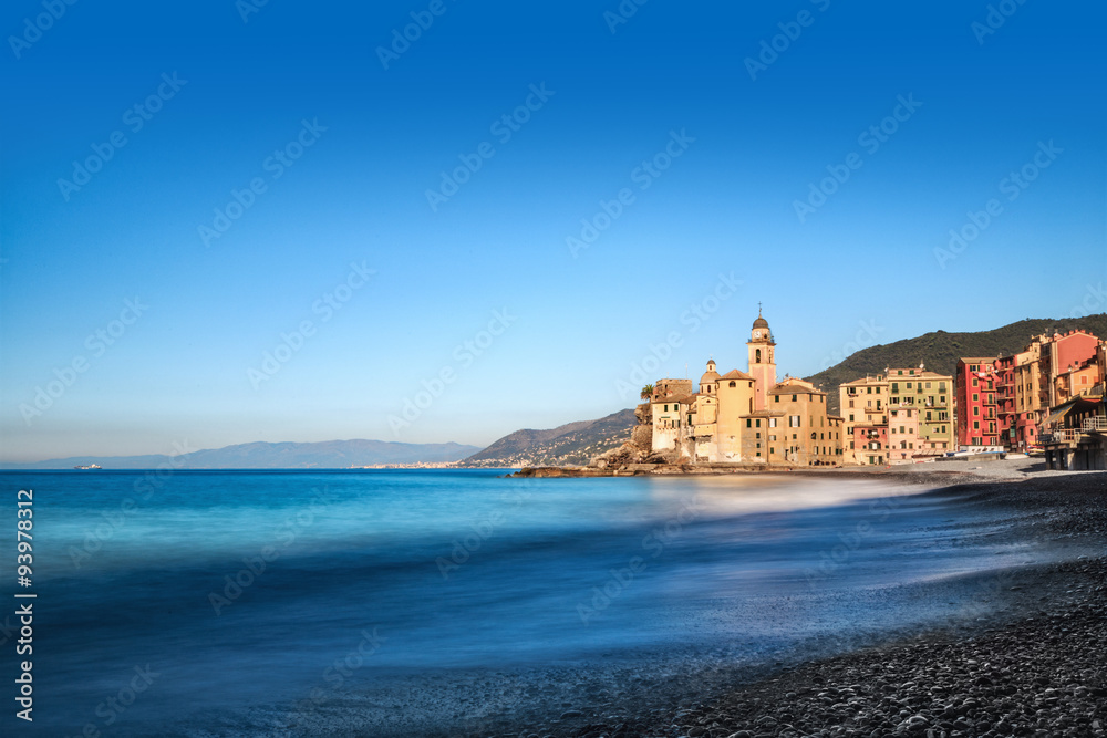 Colorful buildings on the waterfront at Camogli