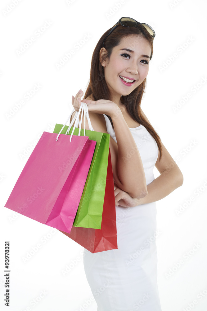 young woman shopping