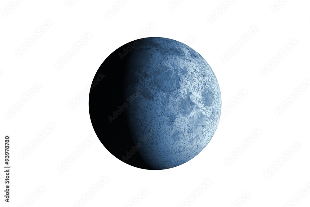 Obraz premium Digitally generated full grey moon