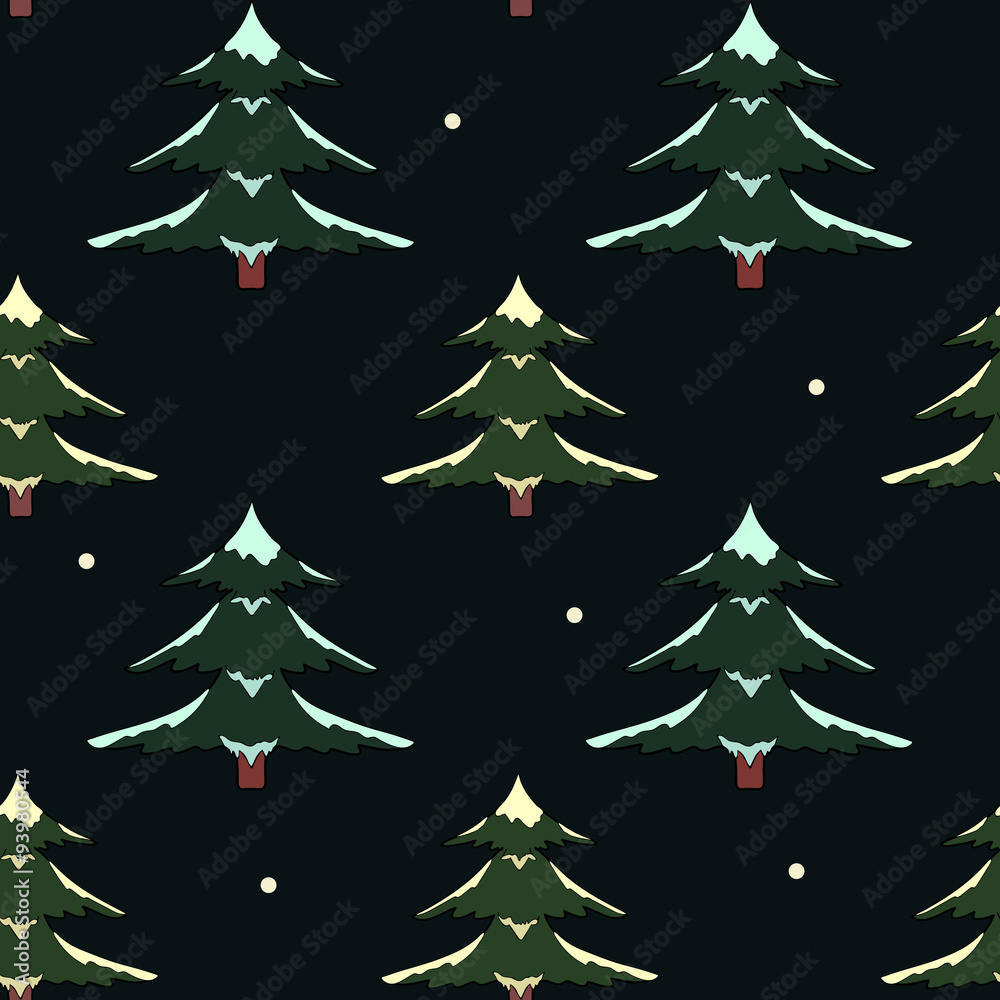 Seamless Christmas pattern, new Year, vector