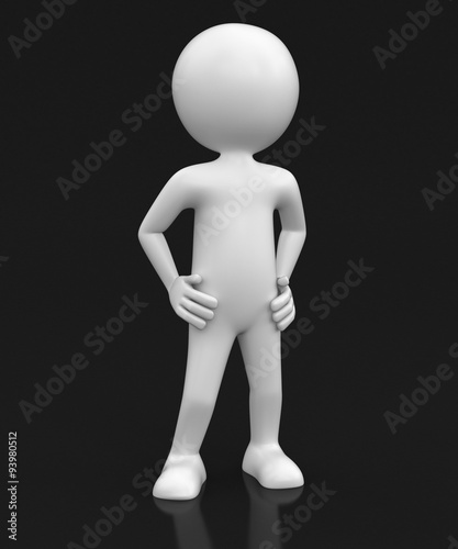 Human character  clipping path included 