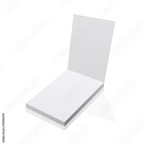 blank realistic notepad notebook isolated on white vector