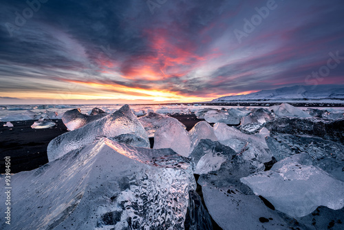 Fotografie Jokulsarlon ice beach, Iceland