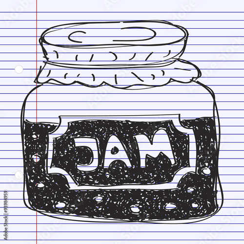 Simple doodle of a jam jar