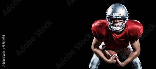 Composite image of american football player