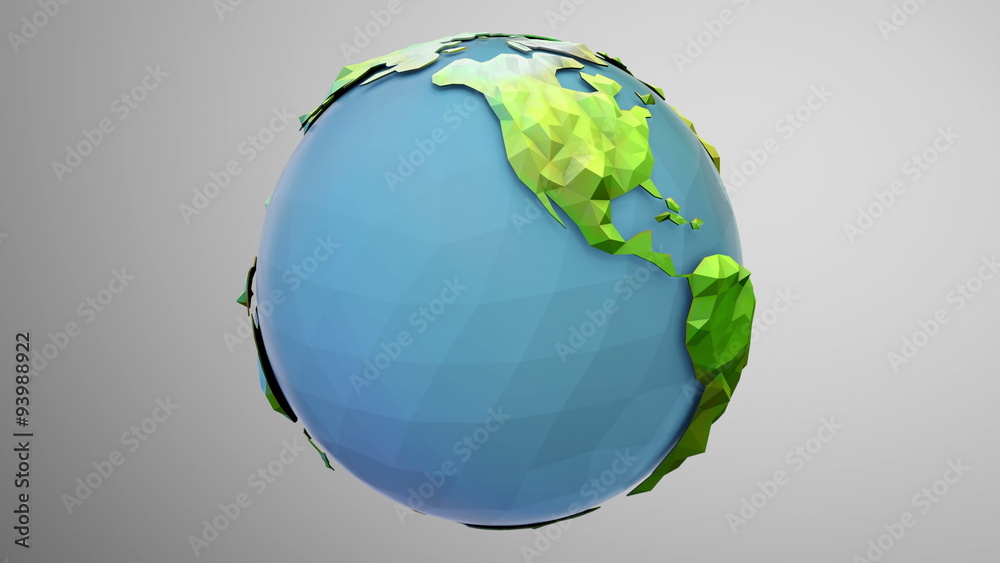 Low poly graphic world loop. Alpha Included
