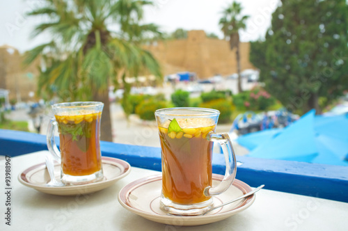 Tunisian mint tea with pine nuts, Hammamet, Tunisia