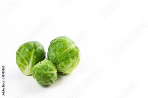Brussles sprouts isolated on white.