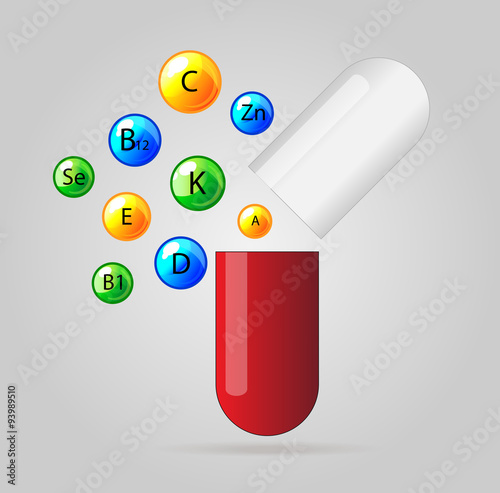 Vector health vitamin background