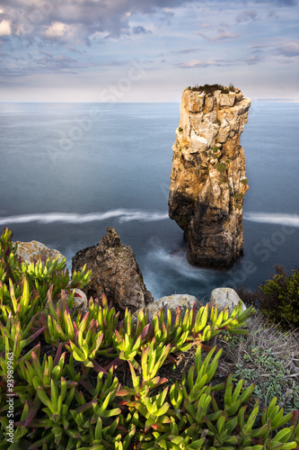 View of the sea and rocks in Peniche, Portugal, 2015